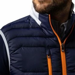 Sunderland Gents Anton Zip Front Padded Stretch Panel Performance Gilet Navy - Silver - Lava -Golf Clothing Shop P SUNMC82SUNDERLANDGILETNAVYSILVERLAVAGENTS 2 L