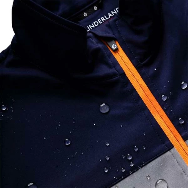 Sunderland Gents Cortina Zip Neck Colour Block ½ Sleeve WindShirt Silver Marl - Navy - Lava 6 Sunderland Gents Cortina Zip Neck Colour Block ½ Sleeve WindShirt Silver Marl - Navy - Lava - Image 4