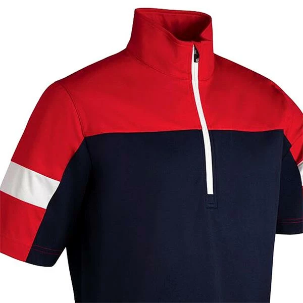 Sunderland Gents Cortina Zip Neck Colour Block ½ Sleeve WindShirt Navy - Red - White 4 Sunderland Gents Cortina Zip Neck Colour Block ½ Sleeve WindShirt Navy - Red - White - Image 2
